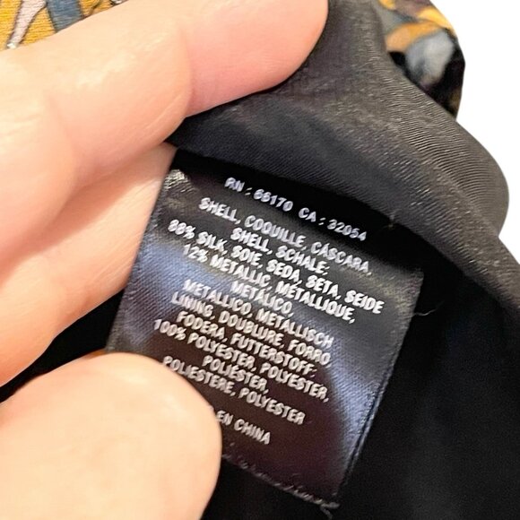 Anthropologie HD In Paris Peacock Prisma Kimono Blouse‎ Top 10 Metallic Boho - Picture 6 of 6